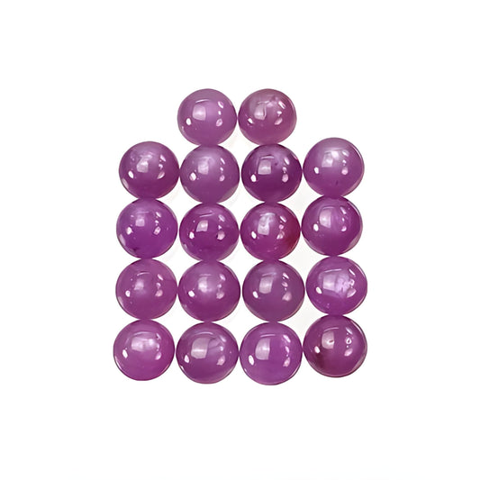 pink sapphire round shape cabochon