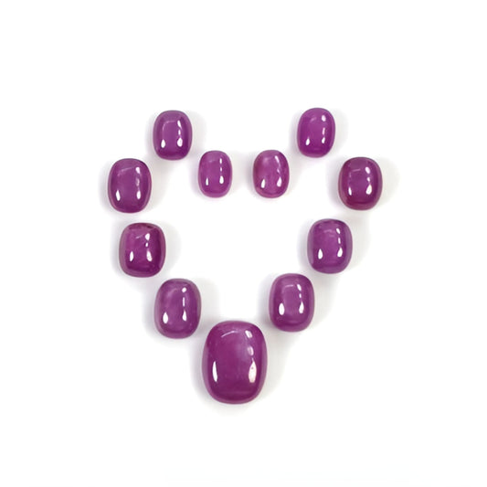 pink sapphire cushion shape cabochon