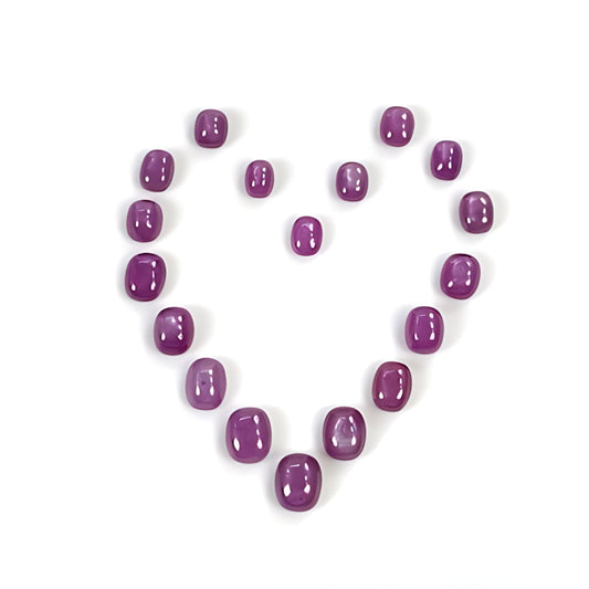 pink sapphire cushion cabochon