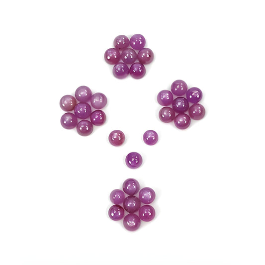 pink sapphire round cabochon