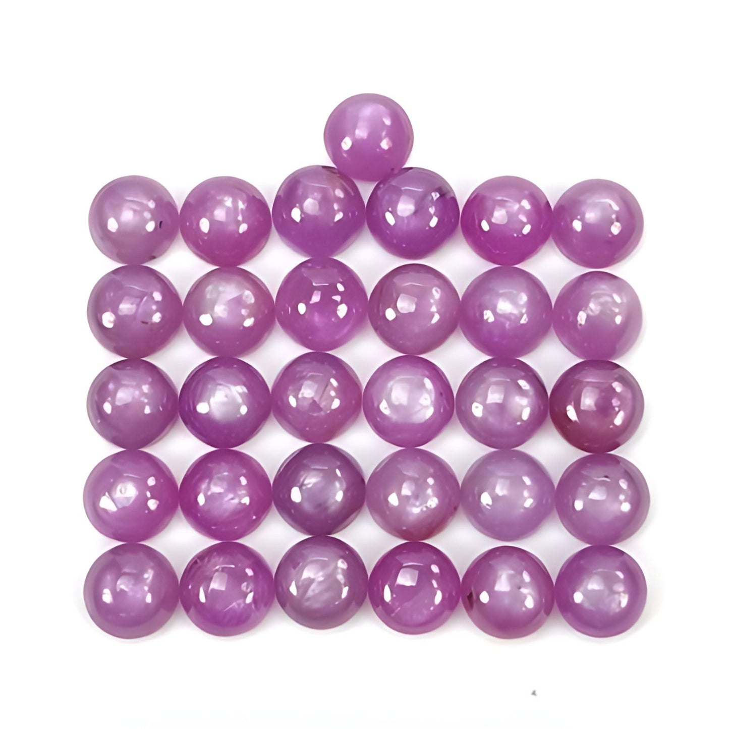 pink sapphire round shape cabochon
