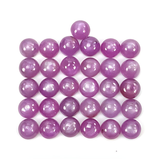 pink sapphire round shape cabochon
