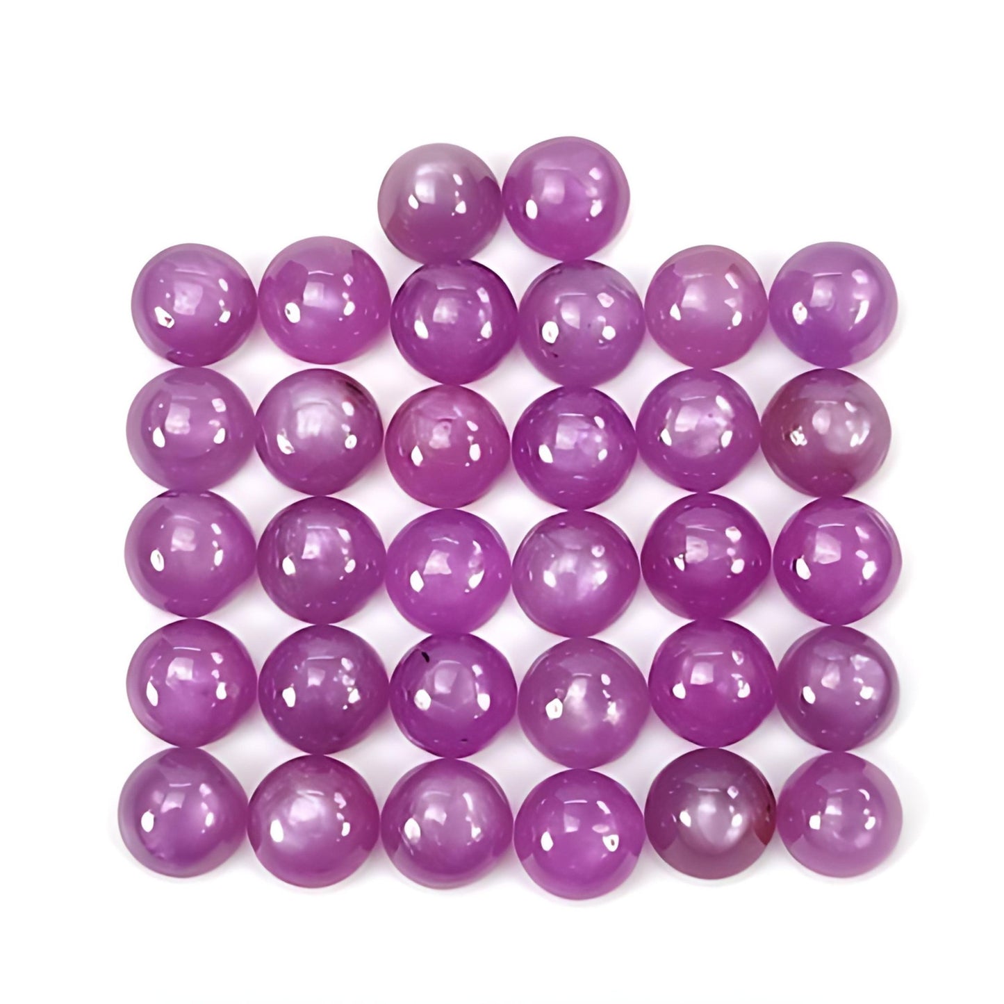 pink sapphire round shape cabochon