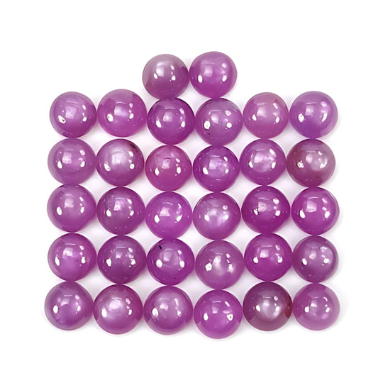 pink sapphire round shape cabochon