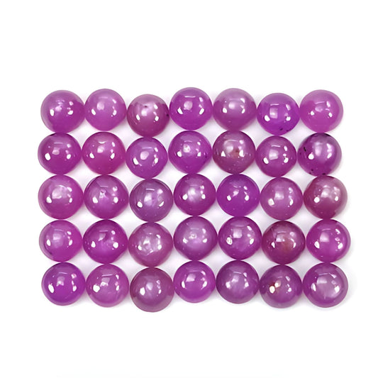 pink sapphire round shape cabochon