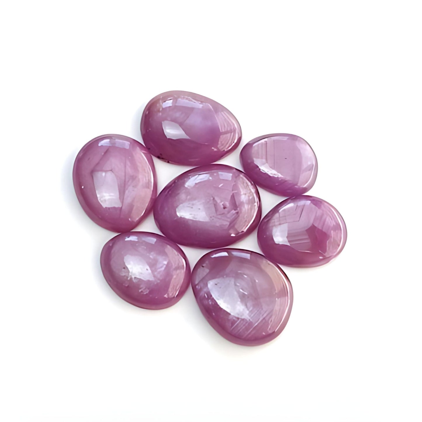 pink sapphire egg shape cabochon