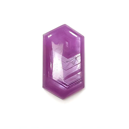pink sapphire hexagon cabochon