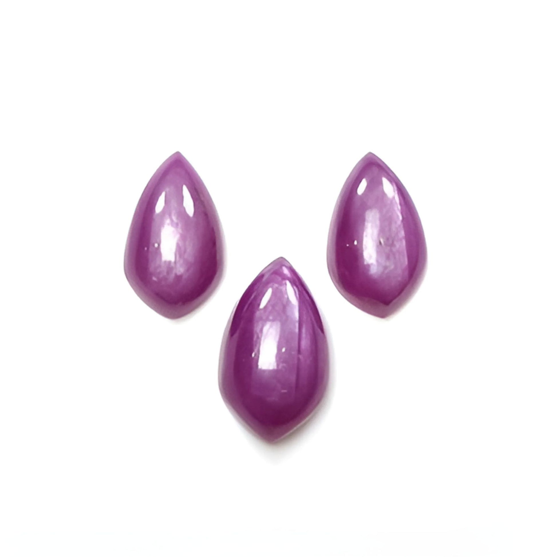 pink sapphire pear cabochon
