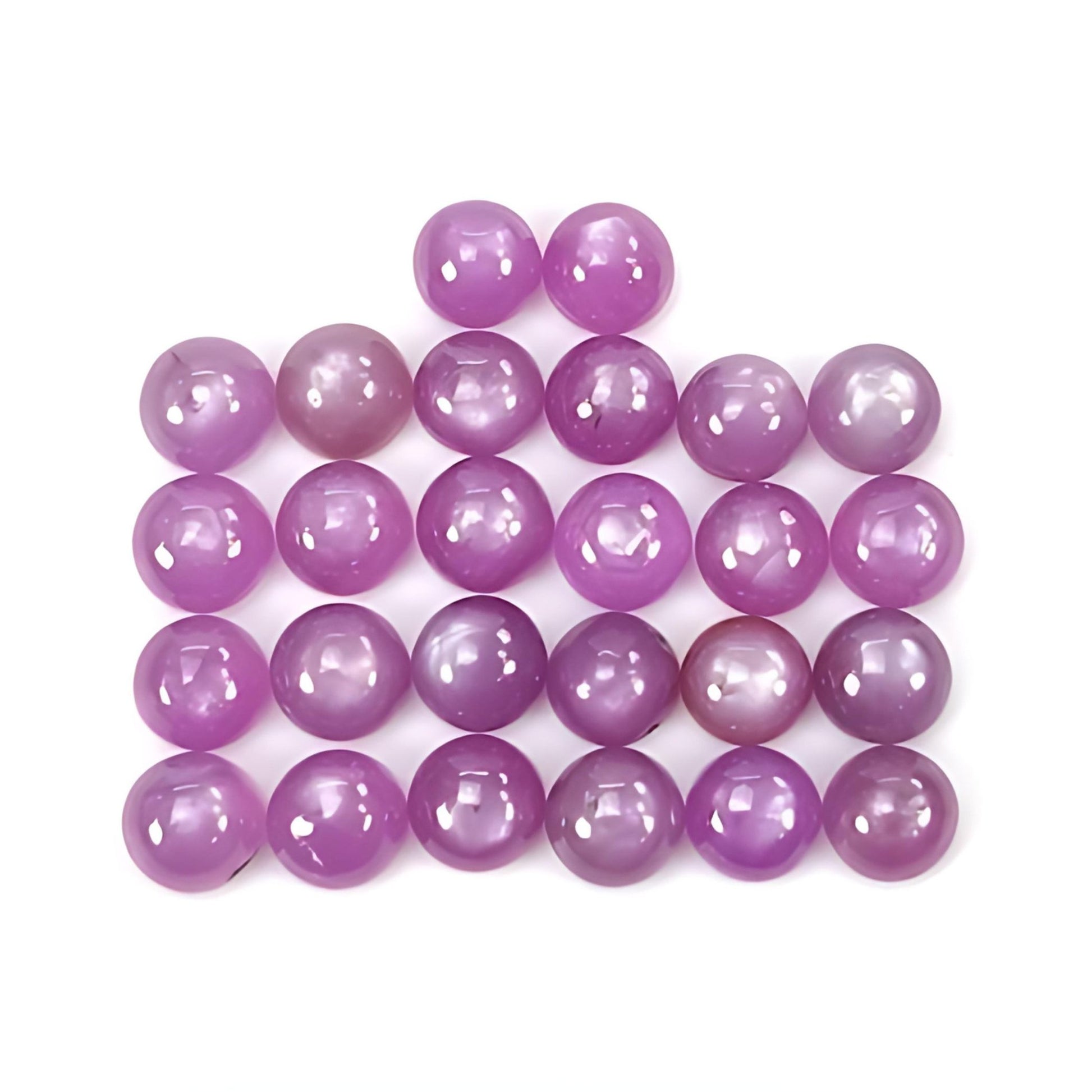 pink sapphire round cabochon