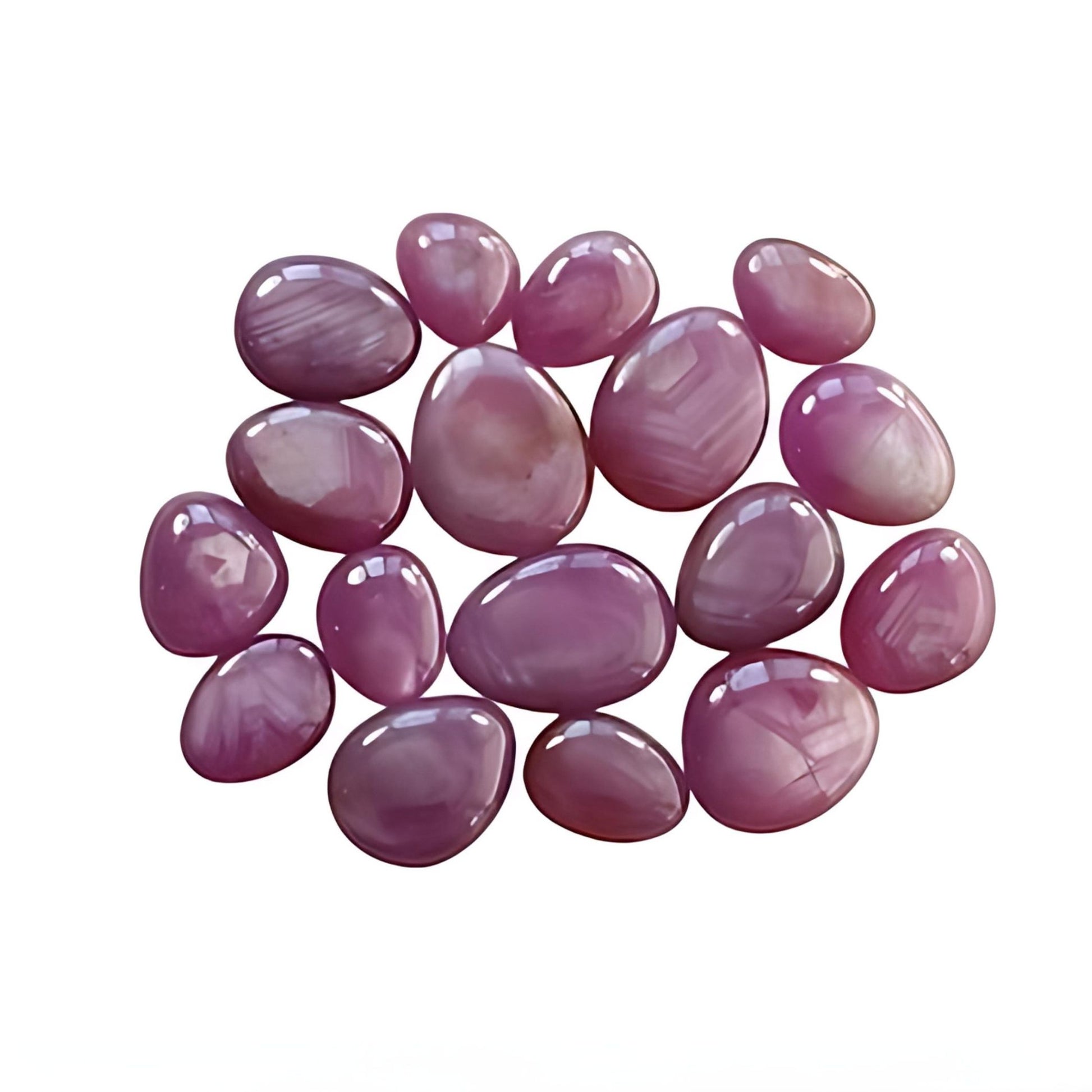 pink sapphire egg shape cabochon