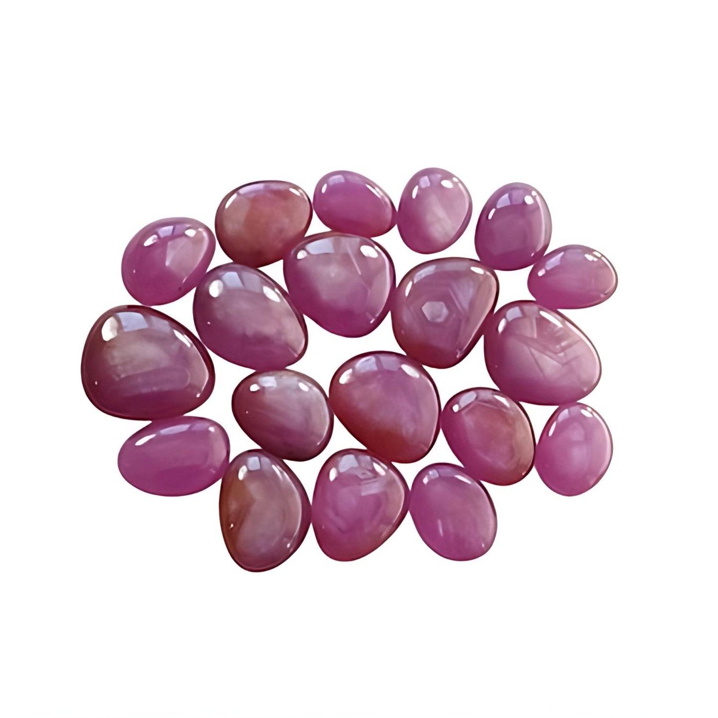 pink sapphire egg shape cabochon