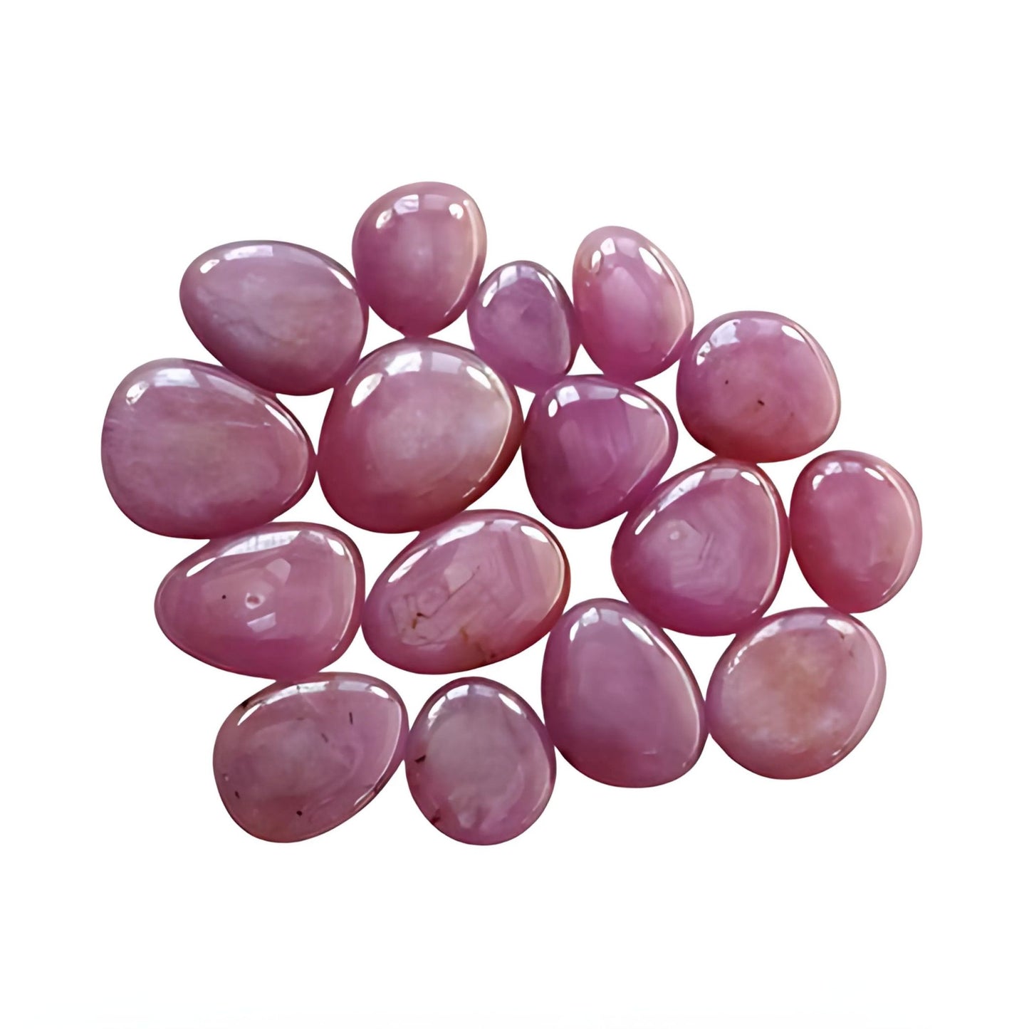 pink sapphire egg shape cabochon