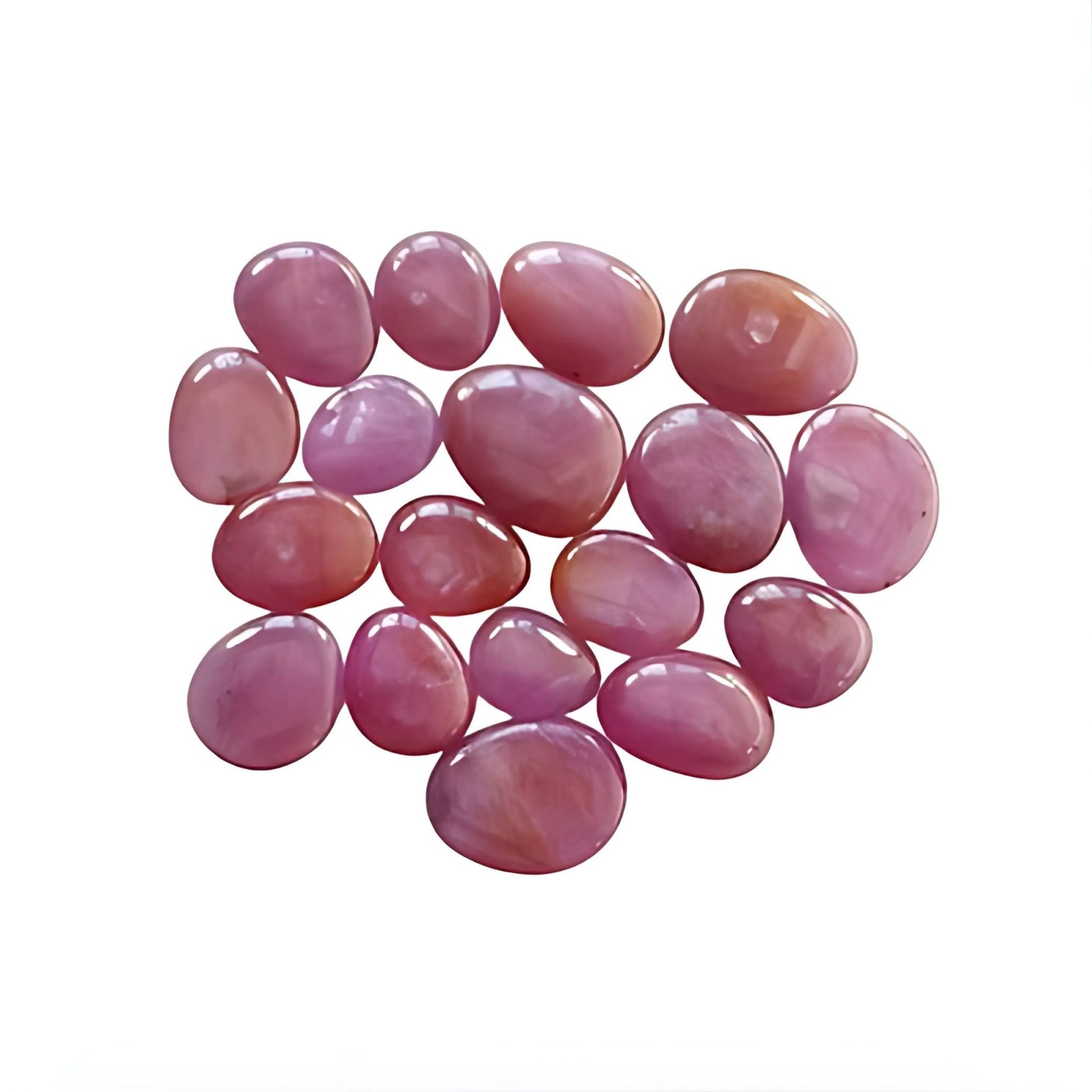 pink sapphire egg shape cabochon