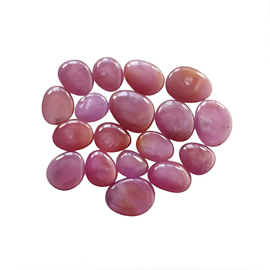 pink sapphire egg shape cabochon