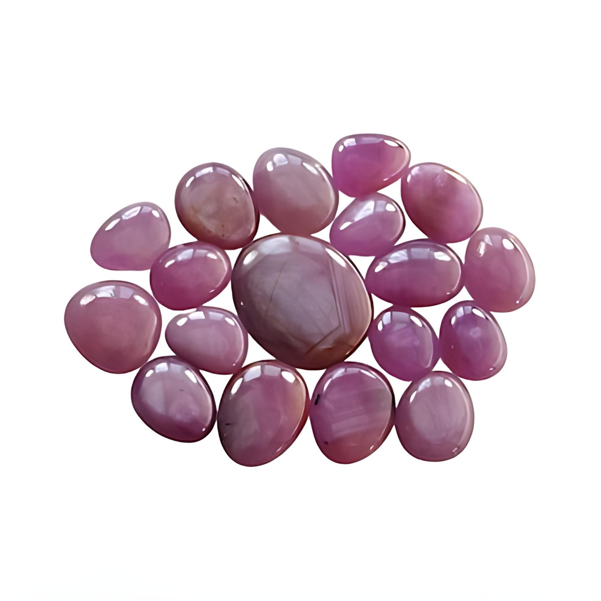 pink sapphire egg shape cabochon
