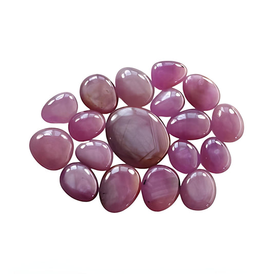 pink sapphire egg shape cabochon