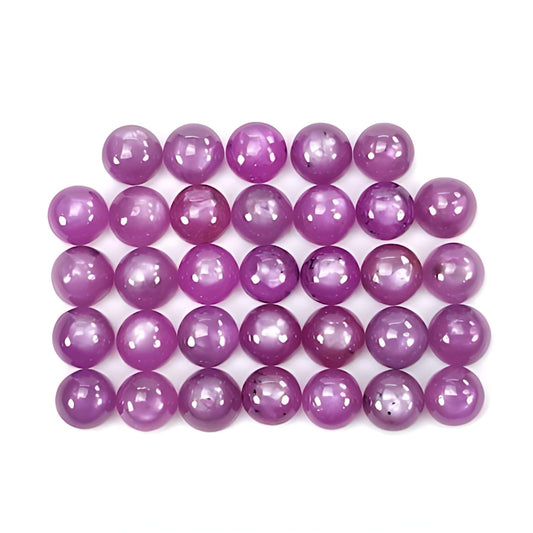 pink sapphire round shape cabochon