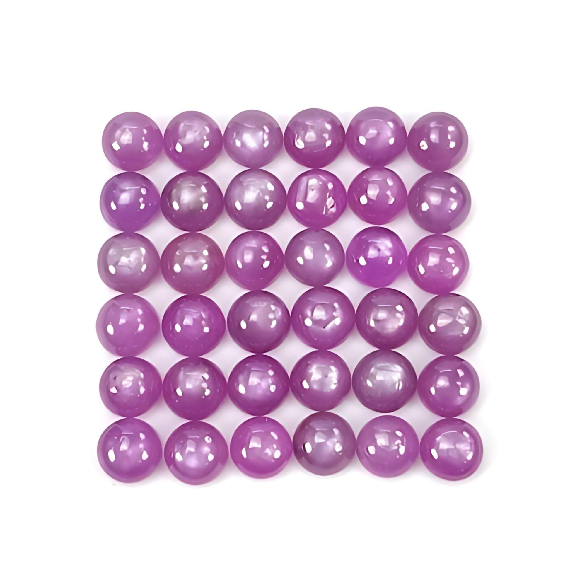 pink sapphire round shape cabochon