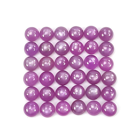 pink sapphire round shape cabochon