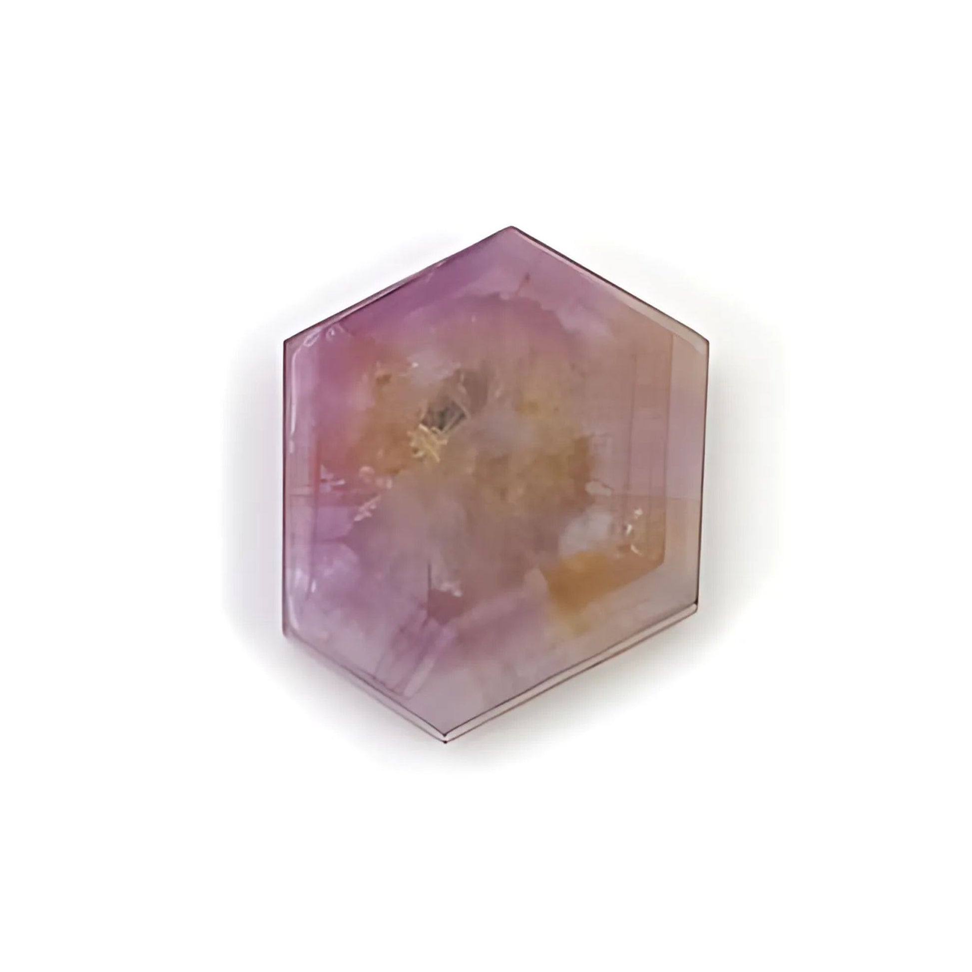 rosemary pink sapphire hexagon flat slices