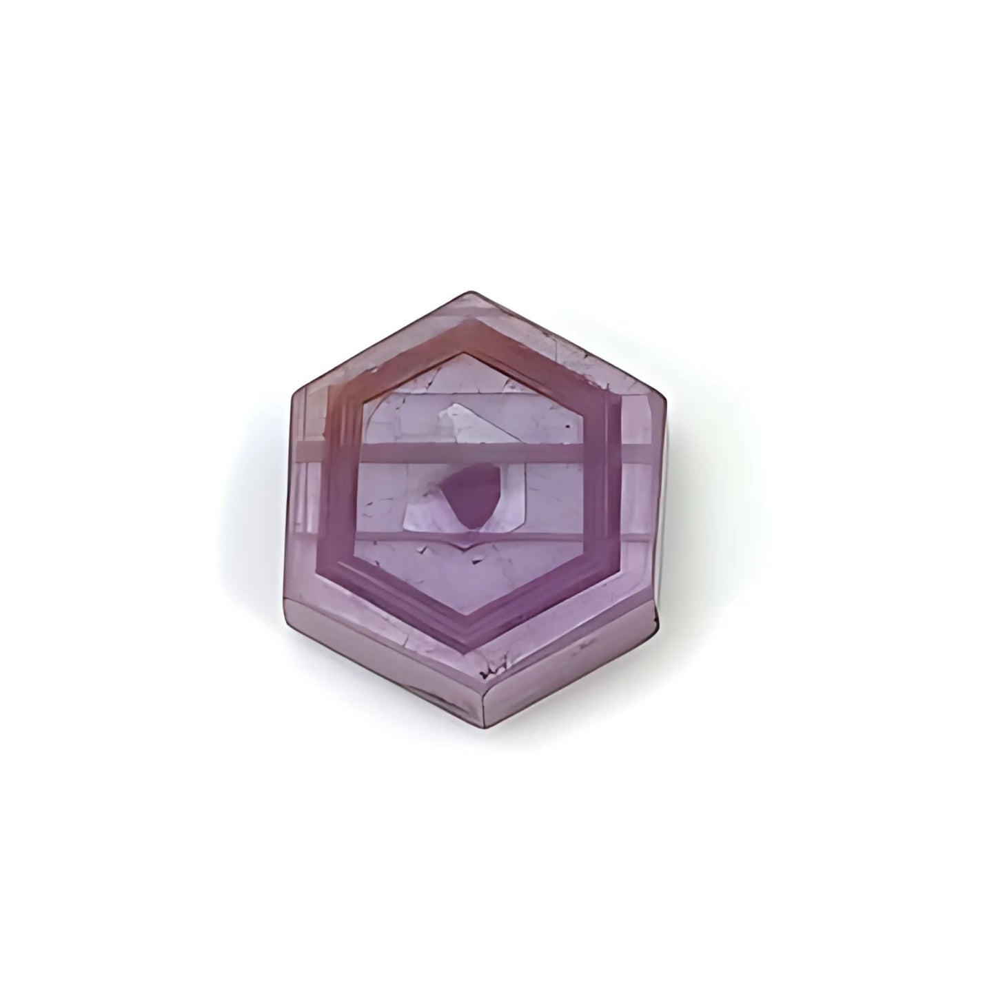 rosemary pink sapphire hexagon flat slices