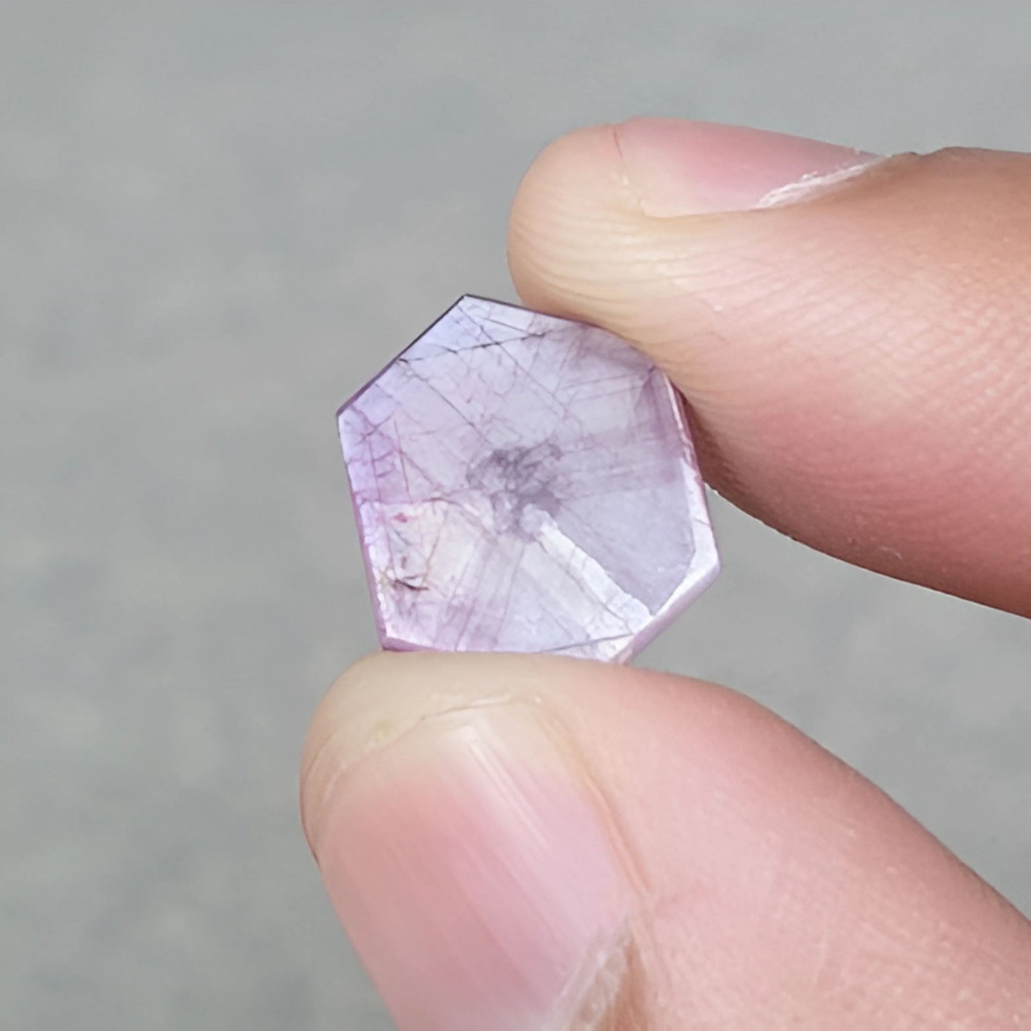 迷迭香粉蓝宝石达碧切六边形扁平片