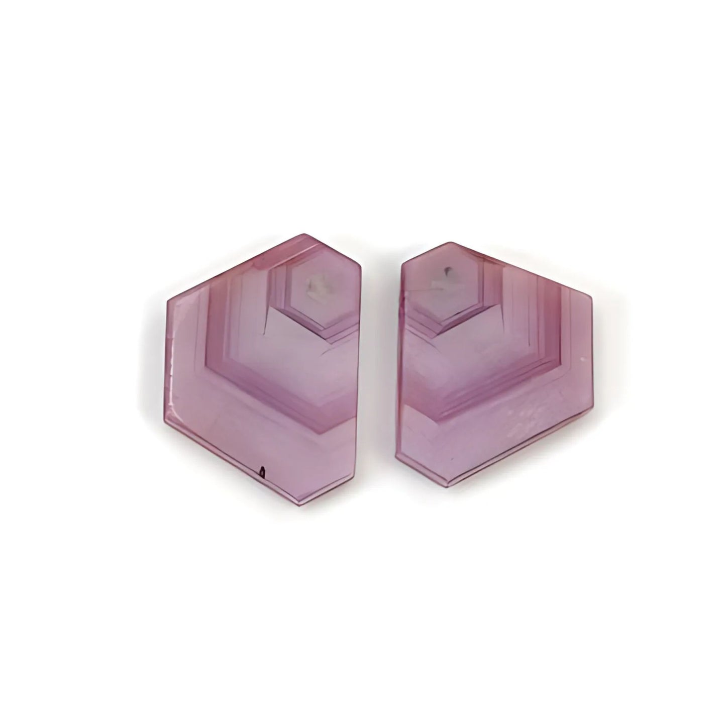 rosemary pink sapphire fancy shape flat slices