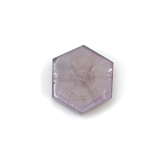 rosemary sapphire trapiche hexagon flat slices