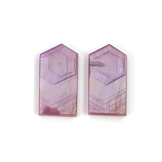 rosemary pink sapphire fancy shape flat slices