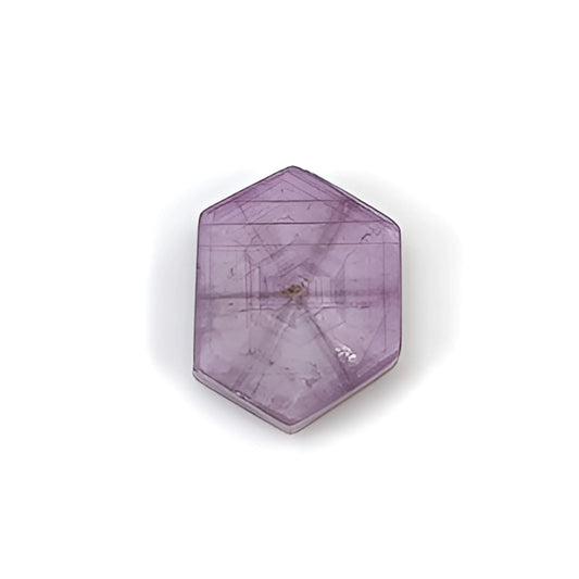 rosemary sapphire trapiche hexagon flat slices