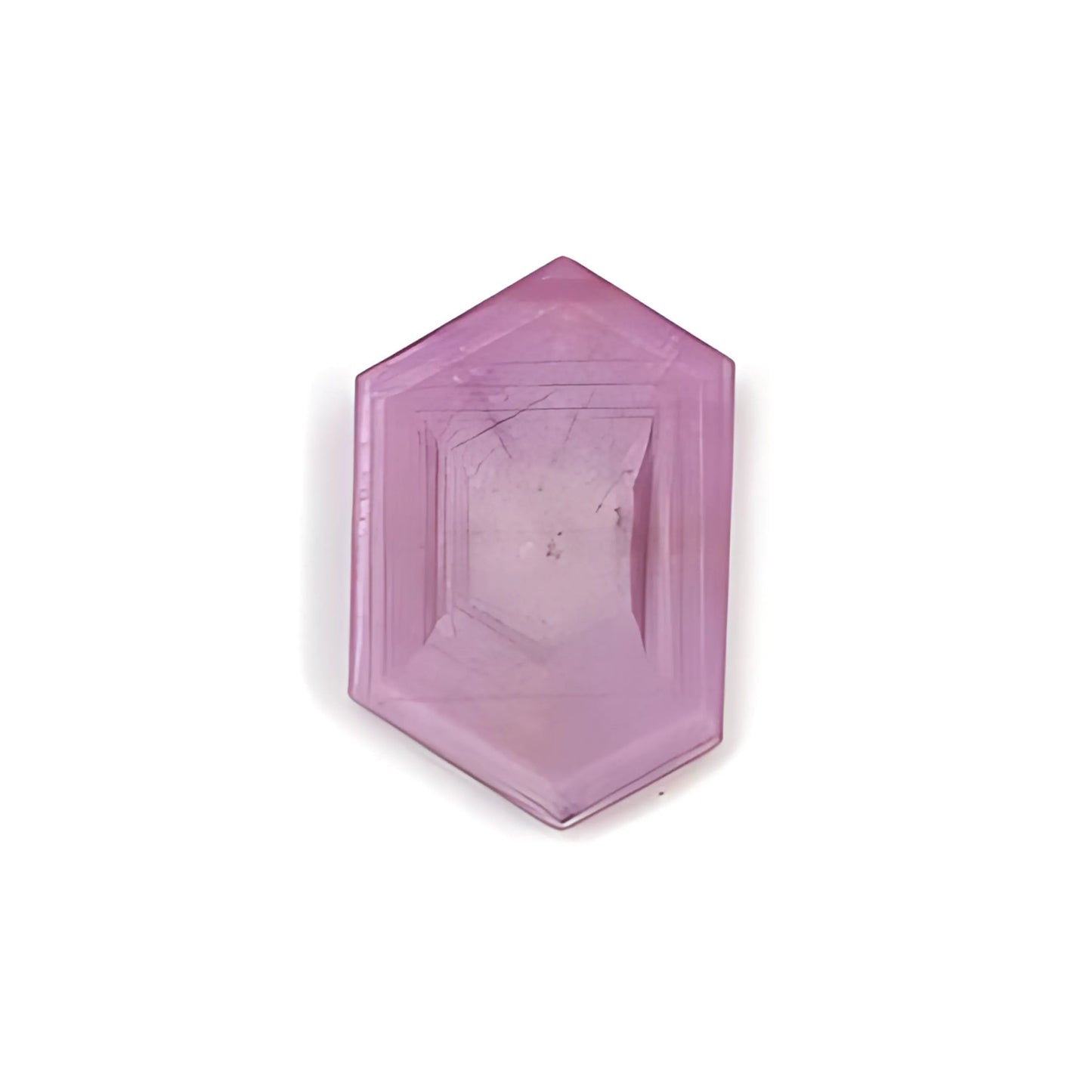 rosemary ruby trapiche hexagon flat slices