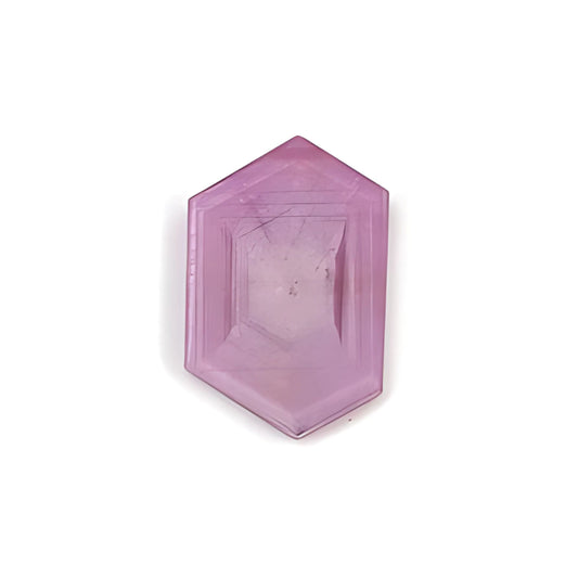 rosemary ruby trapiche hexagon flat slices