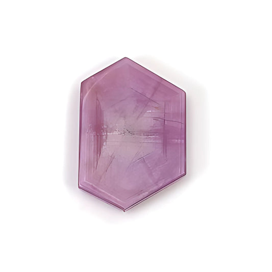 rosemary ruby trapiche hexagon flat sices