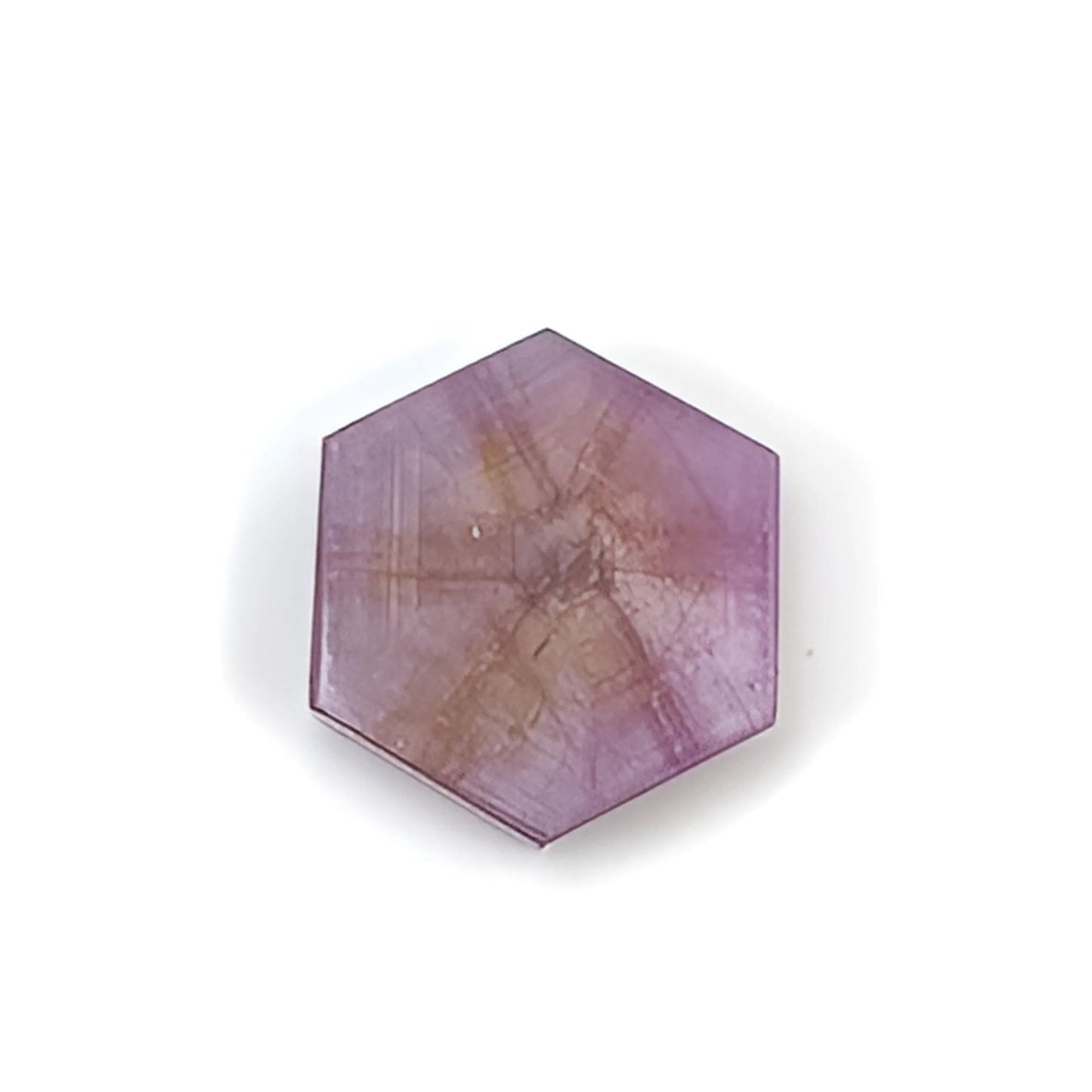 rosemary sapphire trapiche hexagon flat slices