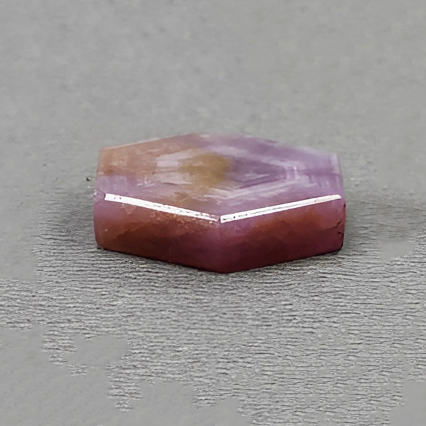 13.15cts Rosemary Pink Sapphire Trapiche Flat Slices Gemstone Natural Untreated Hexagon