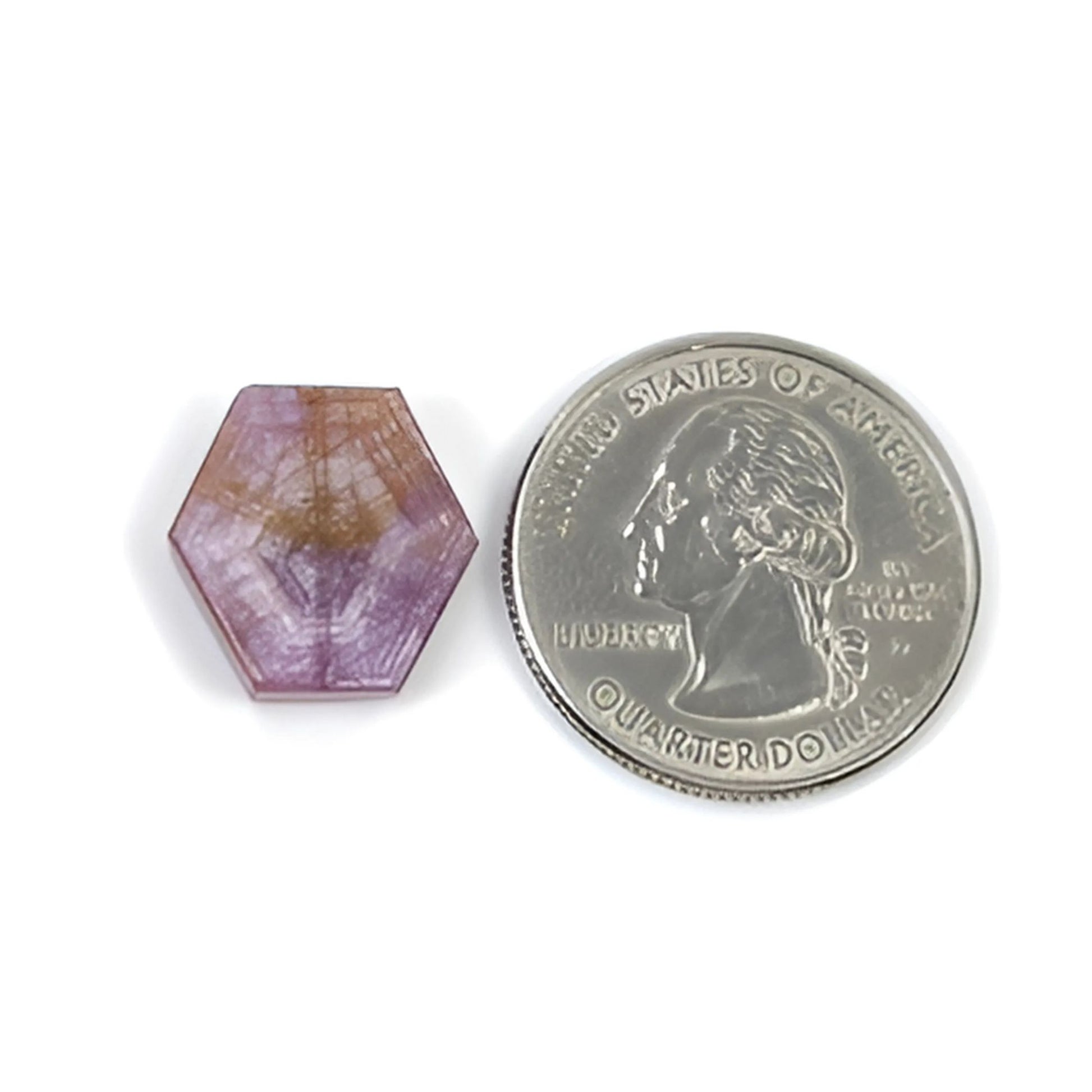 Rodajas planas de zafiro rosa natural sin tratar