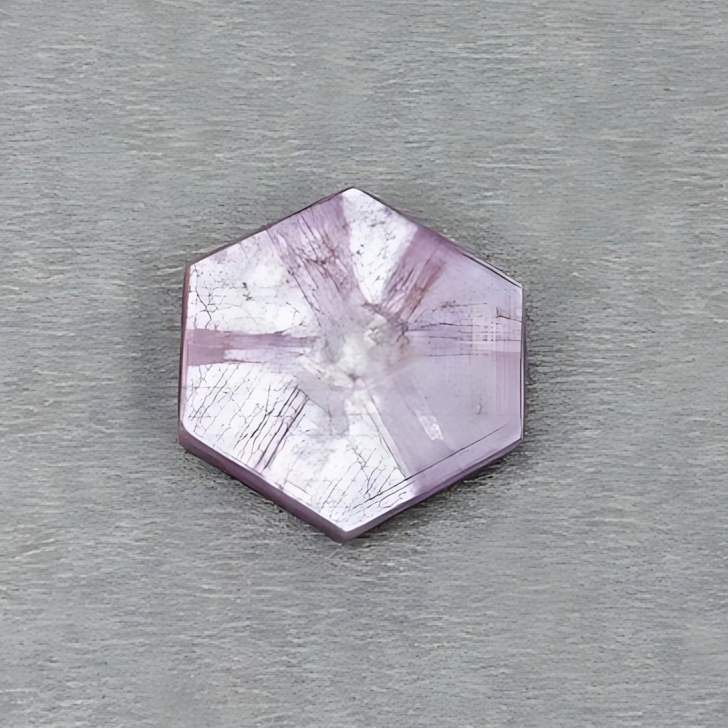 ローズマリーピンクサファイア六角形スライス