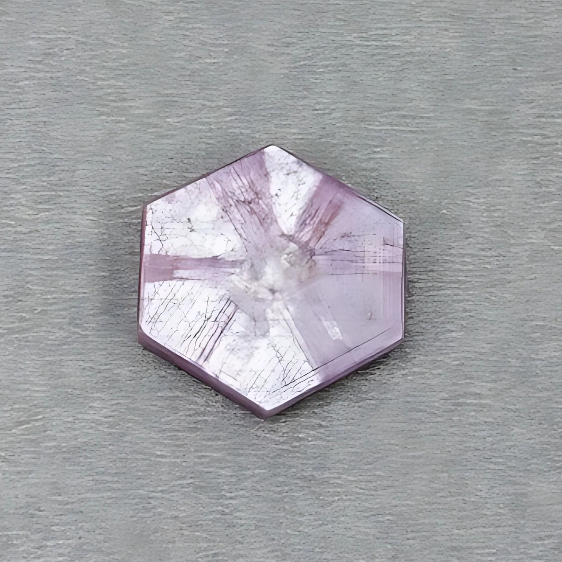 ローズマリーピンクサファイア六角形スライス