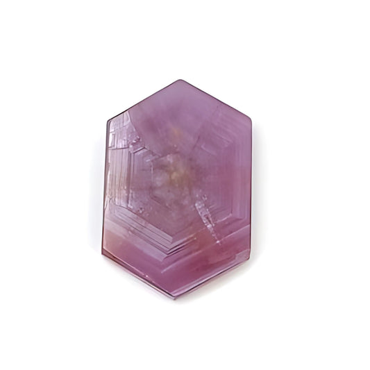 rosemary pink sapphire hexagon flat slics