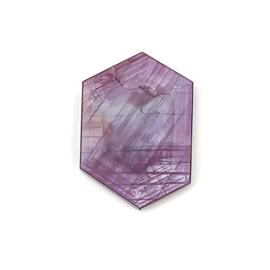 rsemary pink sapphire flat slices hexagon