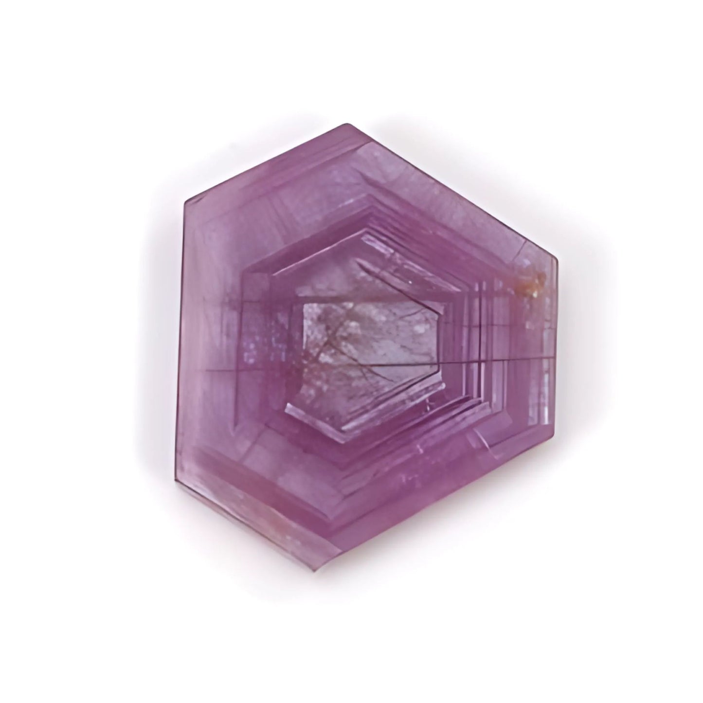 rosemary pink sapphire flat sizes hexagon