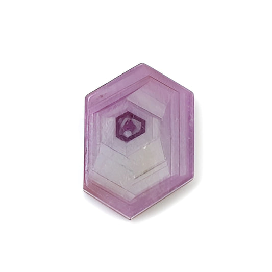 rosemary pink sapphire hexagon fat slices