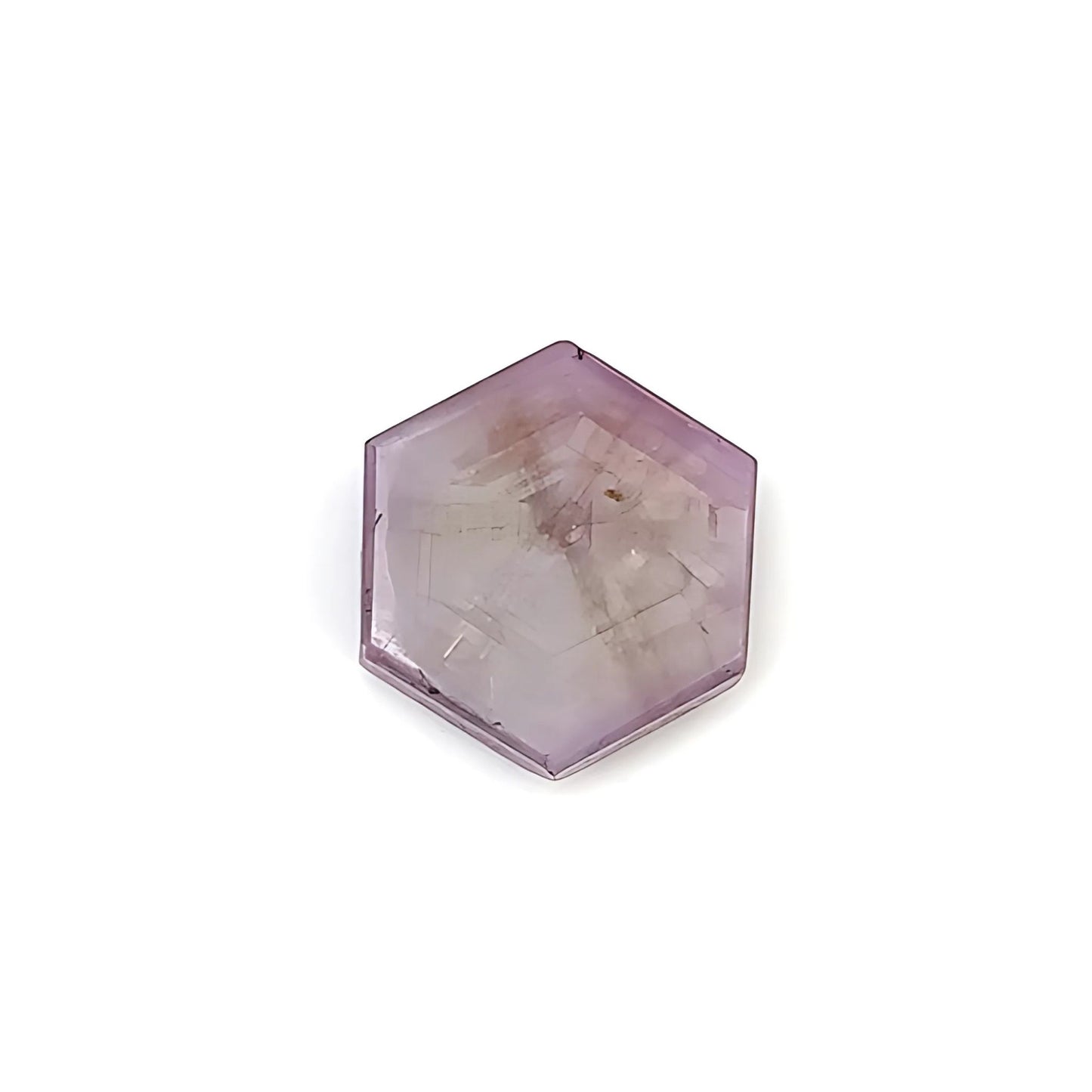 rosemary pink saapphire hexagon flat slices