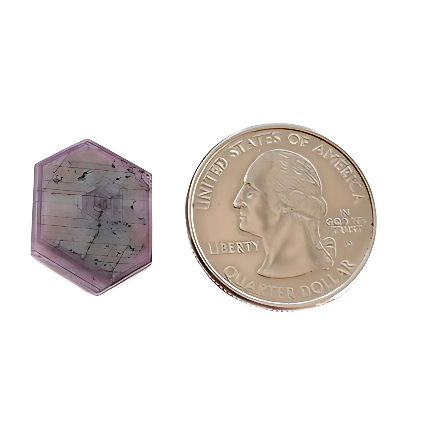10.00cts Rosemary Pink Trapiche Sapphire Flat Slices Gemstone Natural Untreated Hexagon