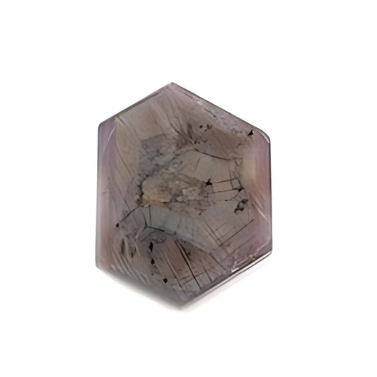 pink sapphire trapiche hexagon shape fat slices