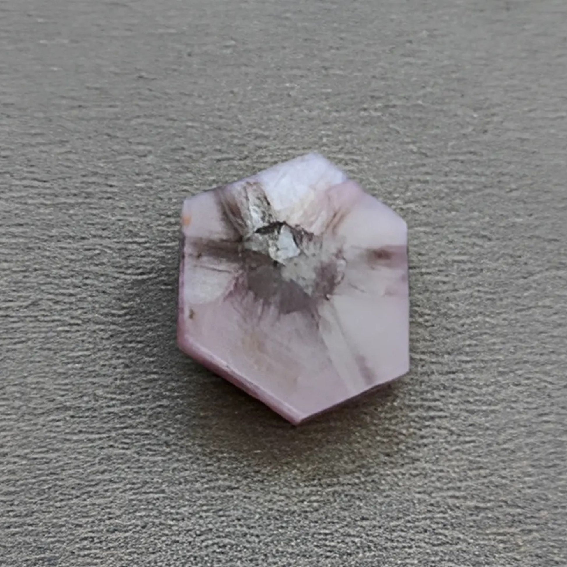 rosa Saphir Trapiche Sechseck Form dicke Scheiben