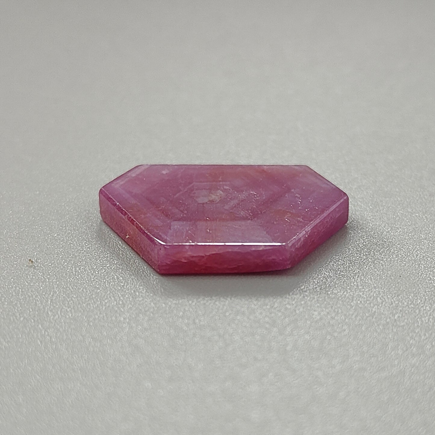 21.10cts Rosemary Pink Sheen Sapphire Trapiche Flat Slices Gemstone Natural Untreated Hexagon