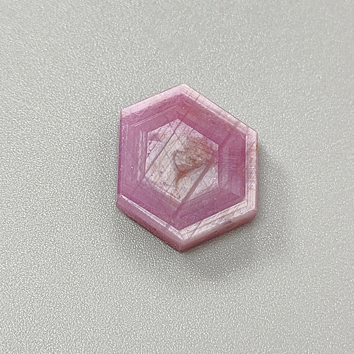 rosa Saphir Trapiche Sechseck flache Scheiben