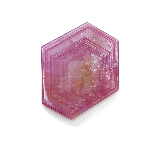 pink sapphire trapchie  flat slices