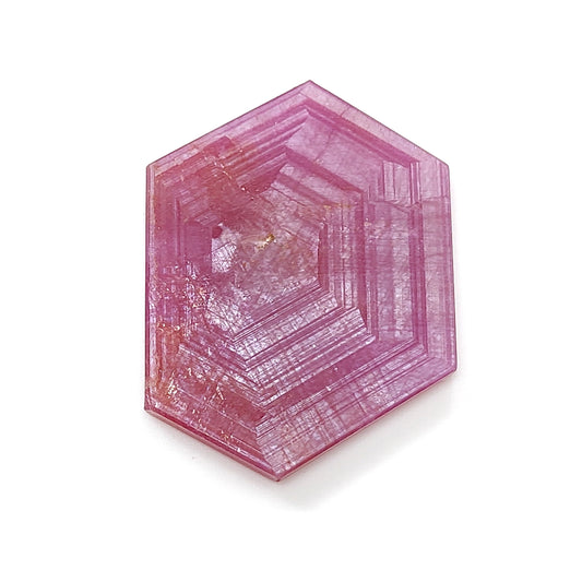 pink sapphire trapiche flat slices